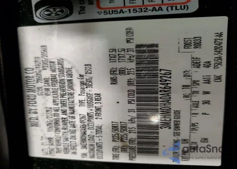 2010 Mercury Milan from USA, damaged, VIN 3MEHM0HA0AR649267